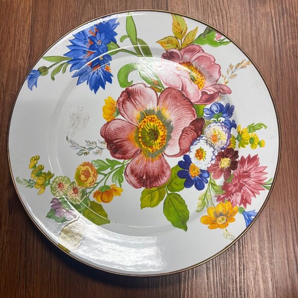 Mackenzie Childs enamel bowl and plate - Picture 2 of 8